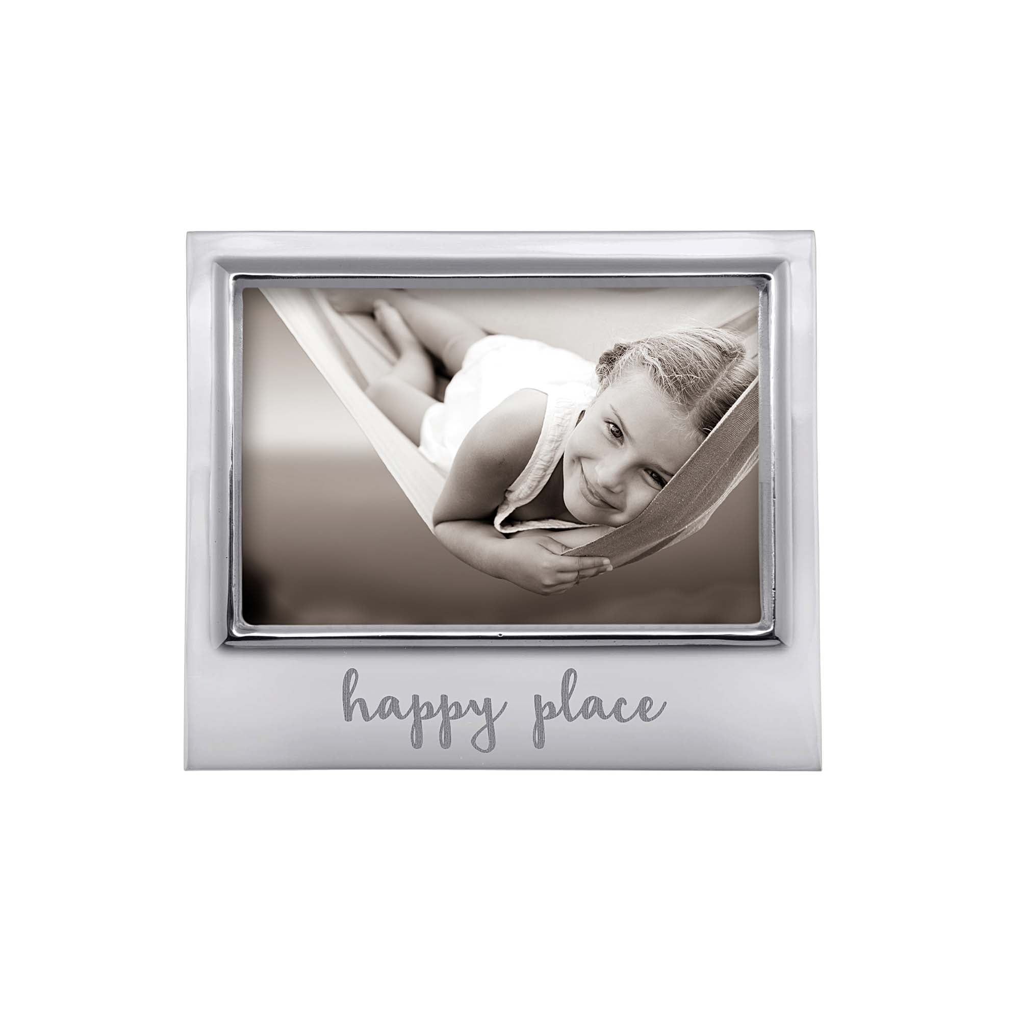 4x6 Happy Place Picture Frame - Perfect for Wall Decor, Tabletop Display, and Photo Gifts | Home & Office Decor