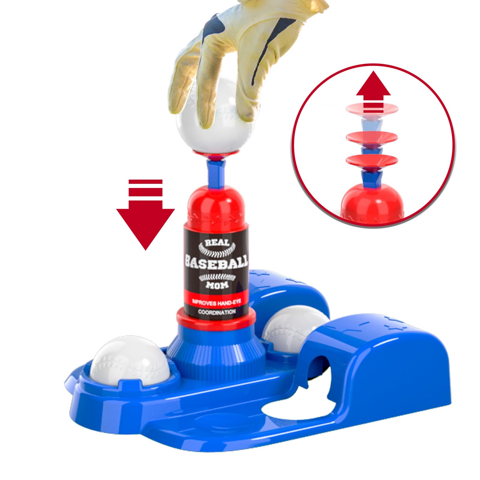 Bennol T-Ball Set for Kids Ages 3-8 - Baseball Tee & Auto Ball Launcher Toy for Boys & Girls - Indoor/Outdoor Sports Training Set - Perfect Gift for 3-6 Year Olds (Birthday, Backyard Play, Preschool PE Activity)