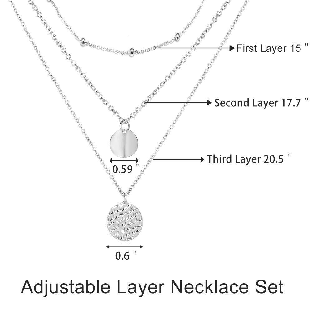 YANCHUN Women's Layered Necklace Set - Dainty Stackable Chain Necklaces with Charms, Trendy Layering Jewelry for Christmas Gifts & Stocking Stuffers | Perfect for Everyday Wear, Date Nights & Special Occasions