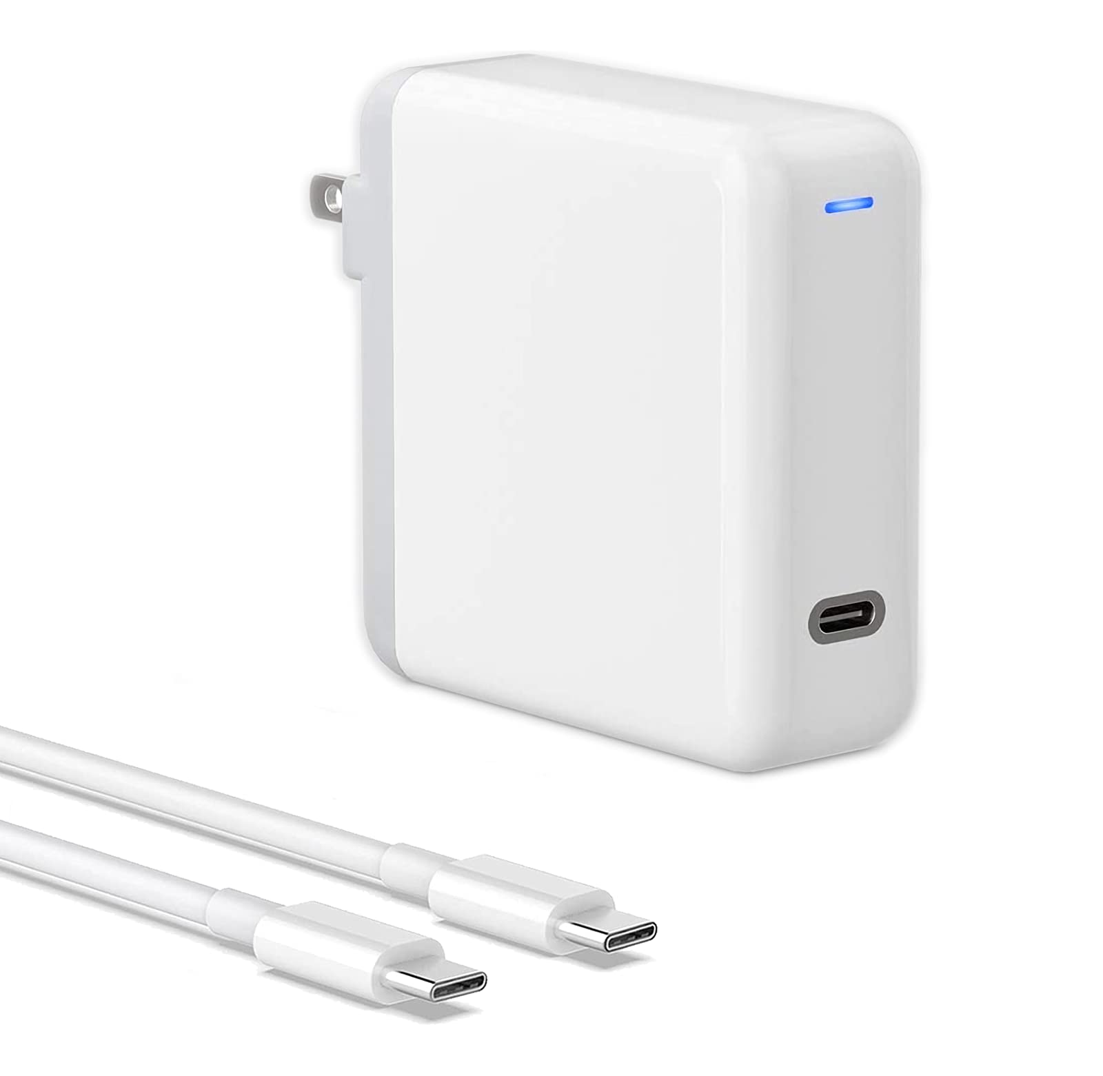 87W USB-C Power Adapter for MacBook Pro 15/13 Inch & MacBook Air 13 Inch - Fast Charging Replacement Charger Compatible with 2018+ Models - Perfect for Travel, Office & Home Use