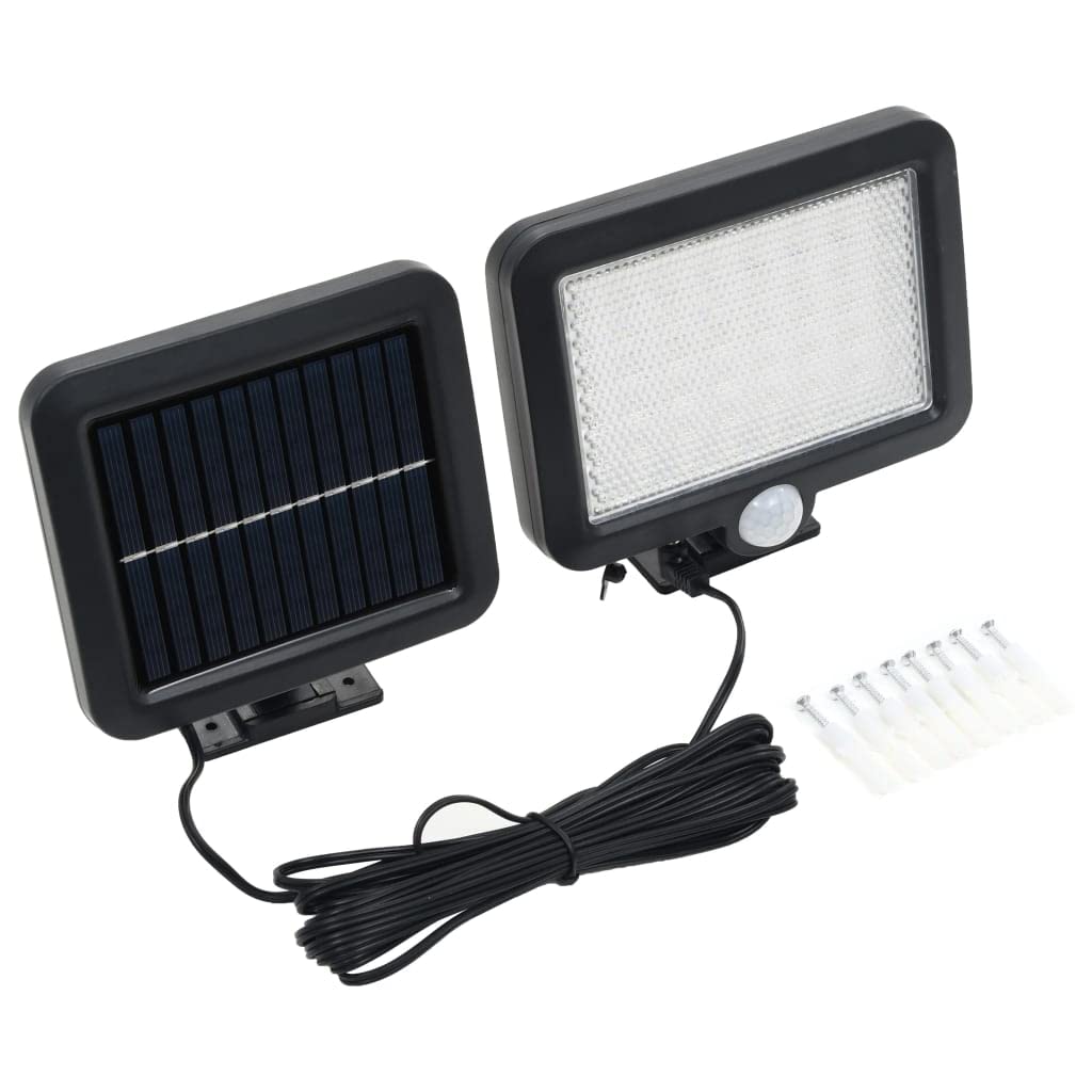 SKM Solar Lamp with Motion Sensor LED Lights White - Outdoor Security Lighting for Garden, Pathway, and Porch