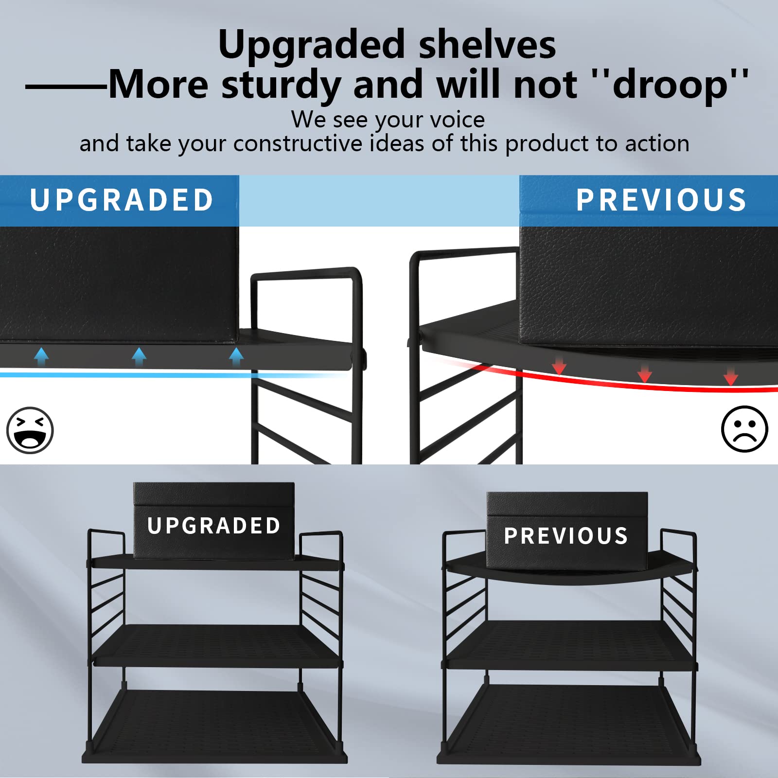 Premium Kitchen Cabinet Organizers & Storage Bins - Divided Compartment Holder for Plastic Bags, Wraps, Foil, Snacks & Boxes | Pantry & Kitchen Organization Solution (Black) | Perfect for Clutter-Free Countertops, Drawer Storage & Meal Prep Organization