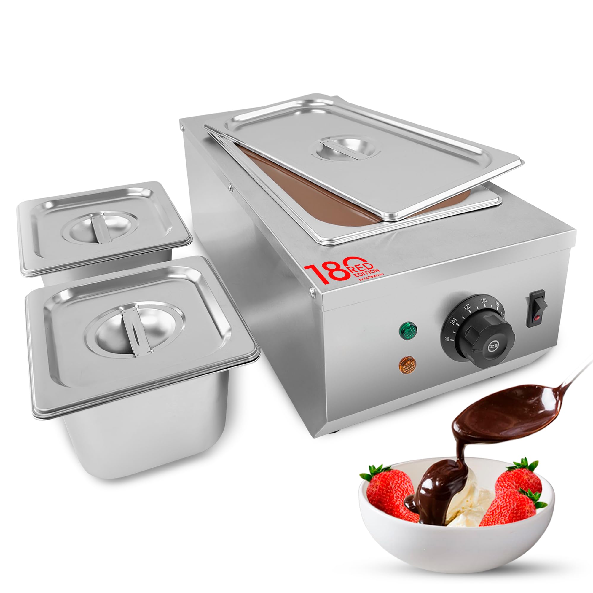 Electric Chocolate Melting Pot - 110V Professional Candy & Fondue Warmer for Baking, Desserts & Party Treats | Perfect for Home, Bakery & Catering Use
