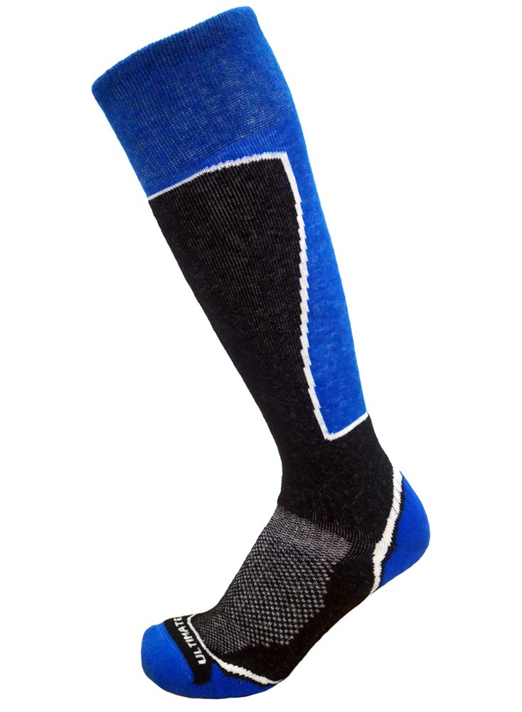 Premium Merino Wool Ski Socks for Men - Thermal Snowboard Socks with Cushioned Support & Moisture-Wicking Technology - Midweight Winter Hiking & Outdoor Sports Socks