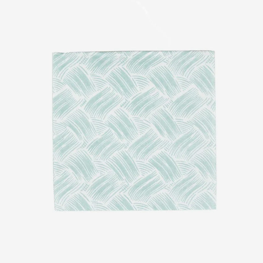 Premium Caspari Basketry Paper Linen Napkins - 12 Pack, Eco-Friendly Disposable Dinner Napkins for Wedding, Party & Holiday Table Decor