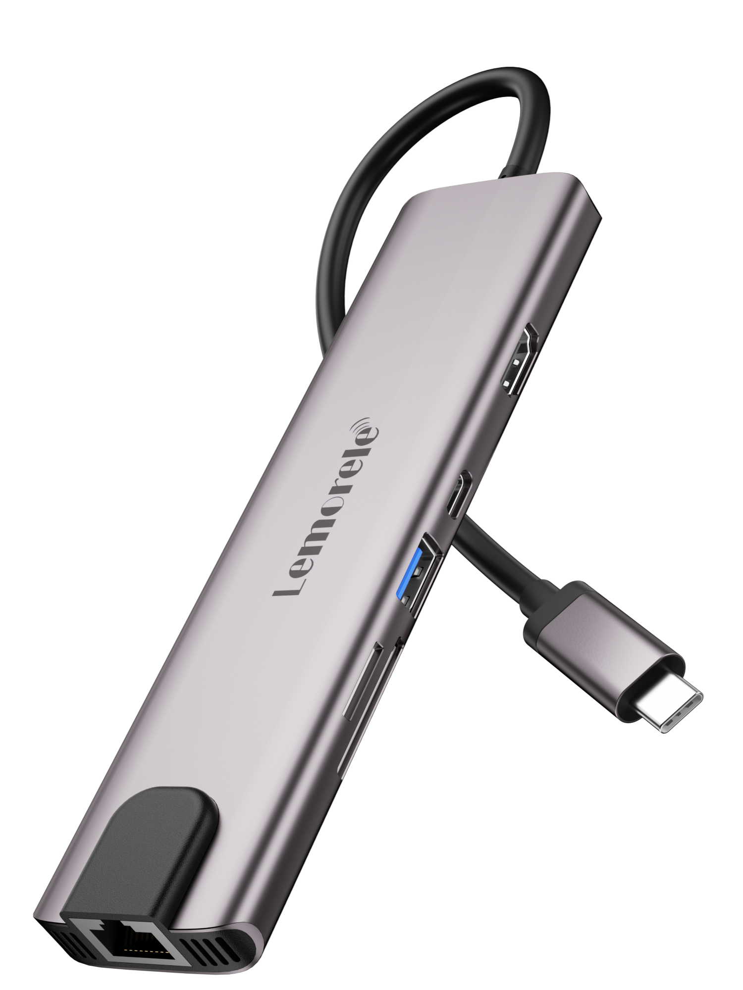 LEMORELE™ TC46 10-in-1 USB C Hub with 4K HDMI, USB 3.0, SD/TF Card Reader, PD Charging - Perfect for MacBook Pro/Air, Dell XPS, iPad Pro & More (Home Office, Travel, Gaming)