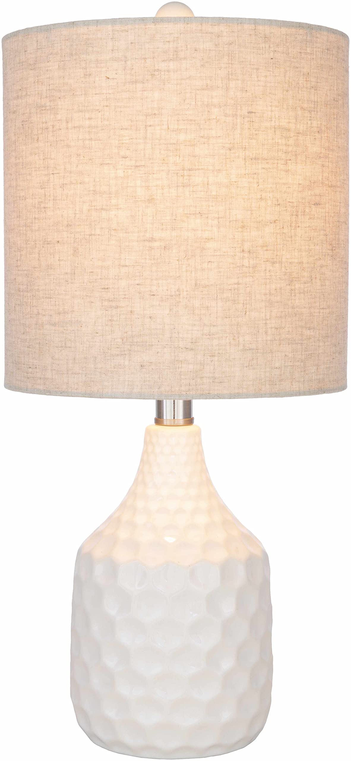 Hauteloom Gulmarrad Ceramic Table Lamp - Modern Home Decor Lighting for Living Room, Bedroom, Office - Elegant Accent Light with Warm White Glow