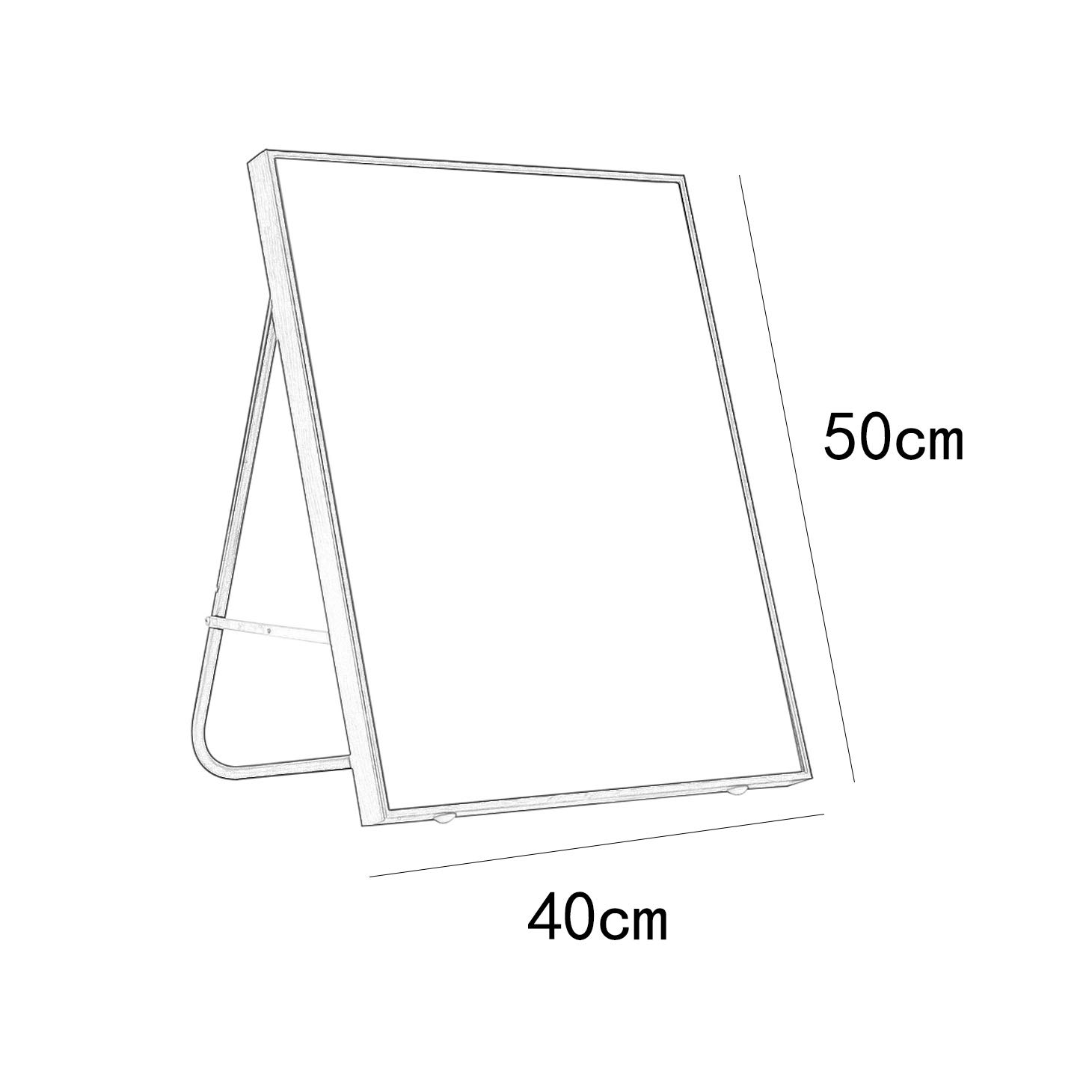 40-50cm Modern Minimalist Shoe Mirror with Frame and Bracket - European Style Professional Floor Mirror for Shoe Stores, Bedrooms, and Entryways