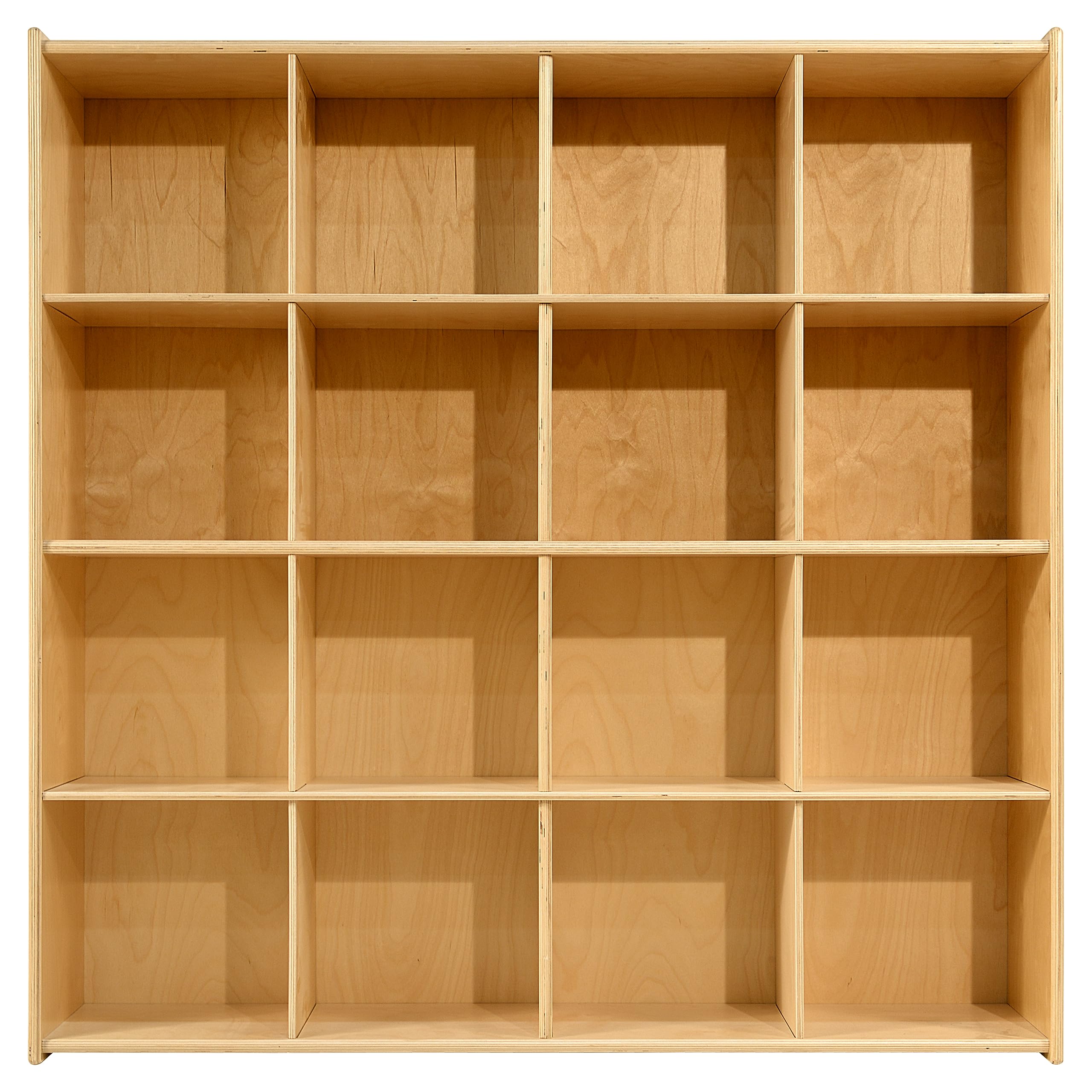 Contender 16 Big Cubby Section Storage Cabinet - Natural Finish Montessori Toy & Craft Supply Organizer | Made in USA | Perfect for Playrooms, Classrooms & Home Organization