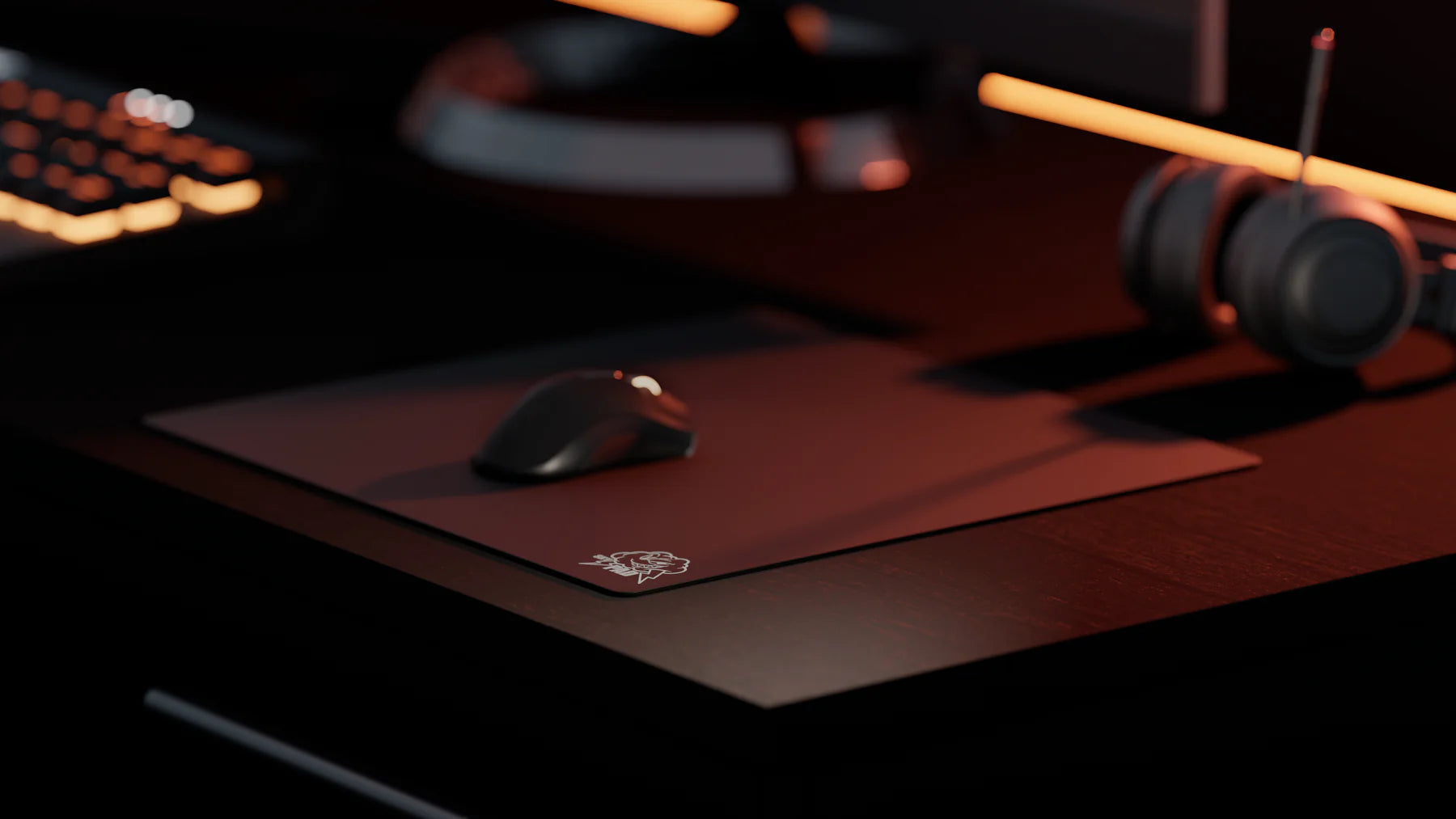 SkyPAD Glass Mouse Pad 3.0 Large - Ultra Smooth Gaming Mousepad for PC & Mac - Perfect for Esports, FPS & Office Work (Black Cloud)