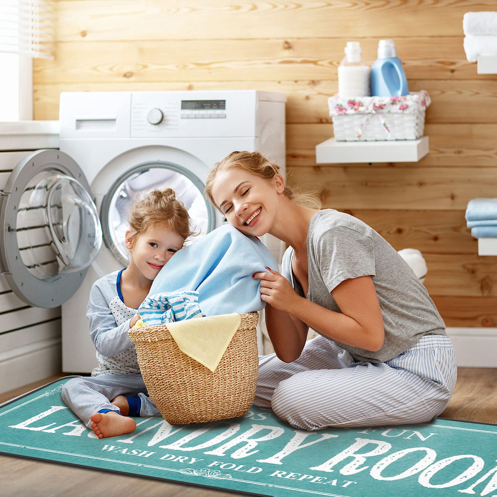 Non-Slip Laundry Room Rug Runner - 20