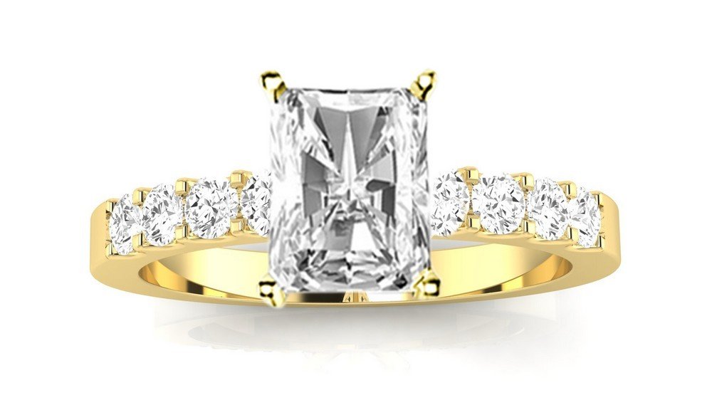 1.5 Ctw 14K White Gold GIA Certified Radiant Cut Diamond Engagement Ring - 1 Ct Center D-E Color VS1-VS2 Clarity - Classic Prong Setting for Wedding Proposals & Anniversary Gifts