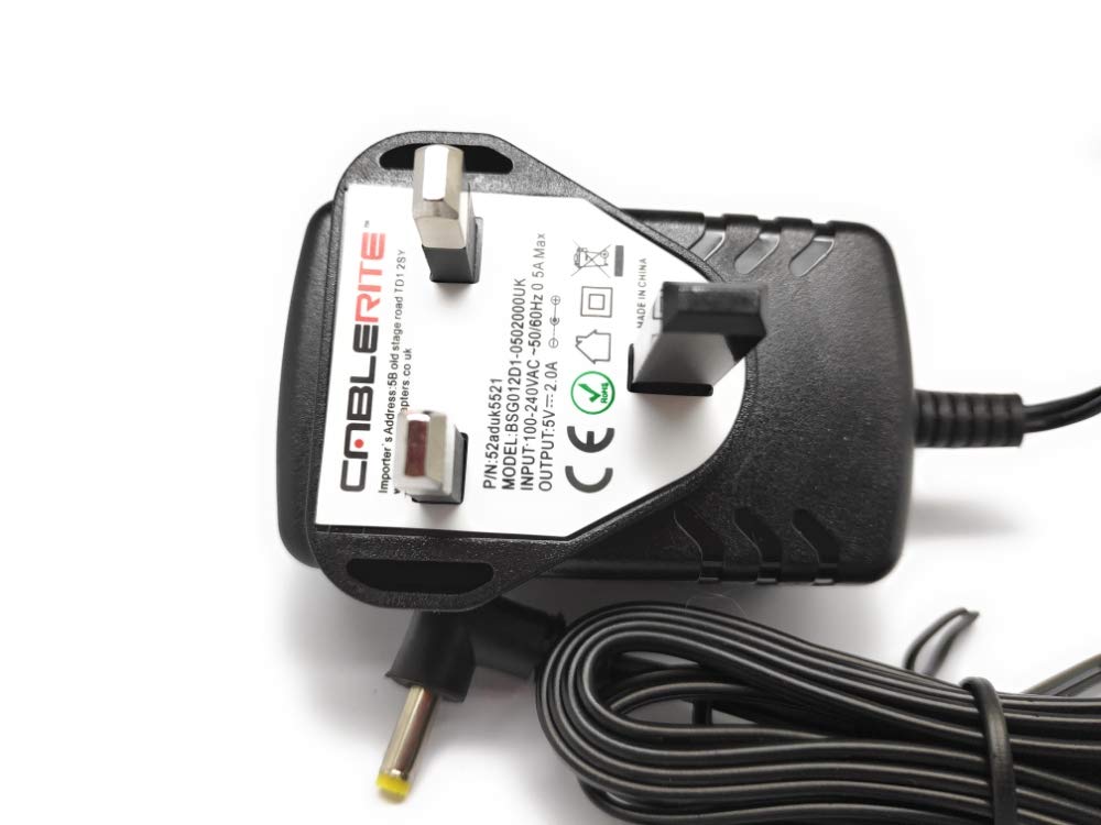 5V Power Supply Adapter for REKA 84500 Retro DAB & FM Radio - Replacement PSU Plug Cable - Perfect for Home, Office, and Travel Use