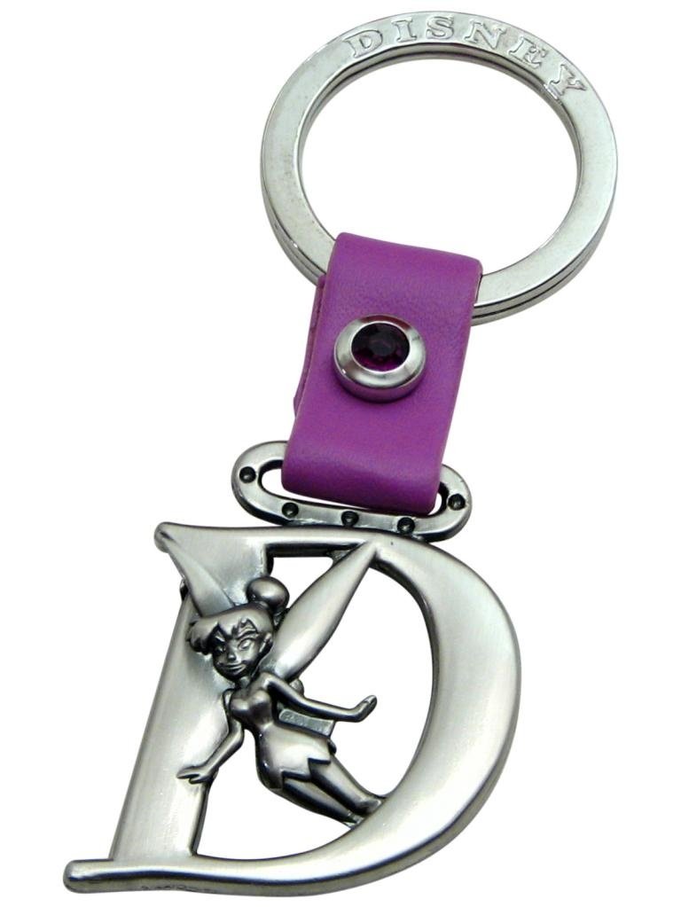 Disney Tinkerbell Letter D Peter Pan Pewter Keychain - Fairy Tale Inspired Charm for Keys, Bags & Gifts | Perfect for Disney Fans & Collectors