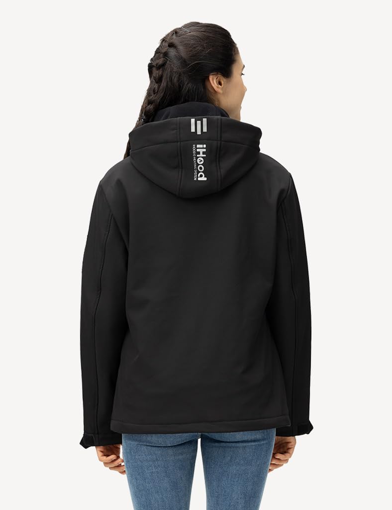 iHood Women's Heated Jacket with 12V Battery Pack - Waterproof Winter Coat for Outdoor Activities - Perfect for Skiing, Hiking & Cold Weather Commutes