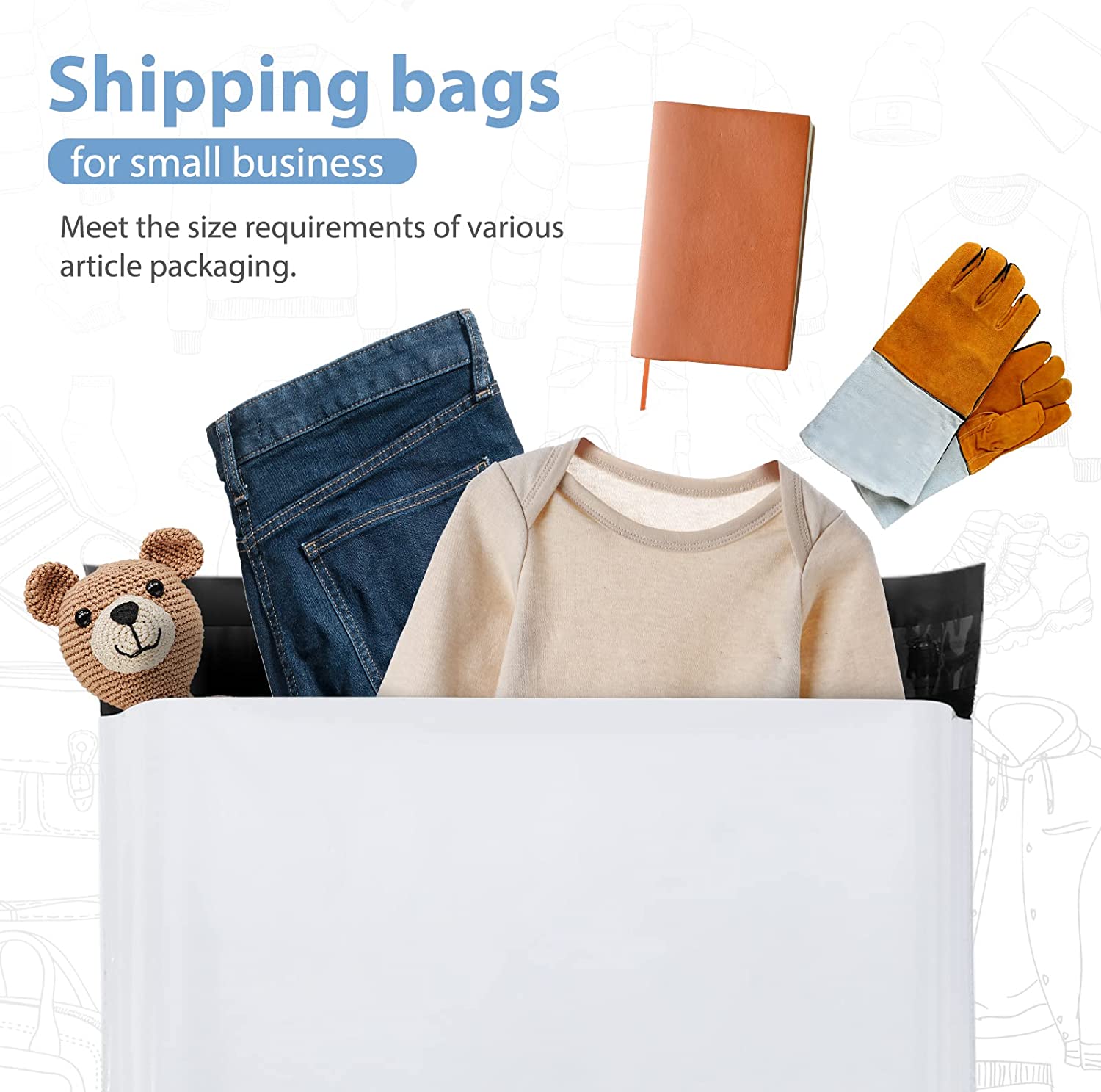 14.5x19 Inch White Poly Mailer Envelopes - Waterproof Shipping Bags for Ecommerce, Clothing & Small Packages - Perfect for Online Sellers, Amazon FBA & USPS Shipping