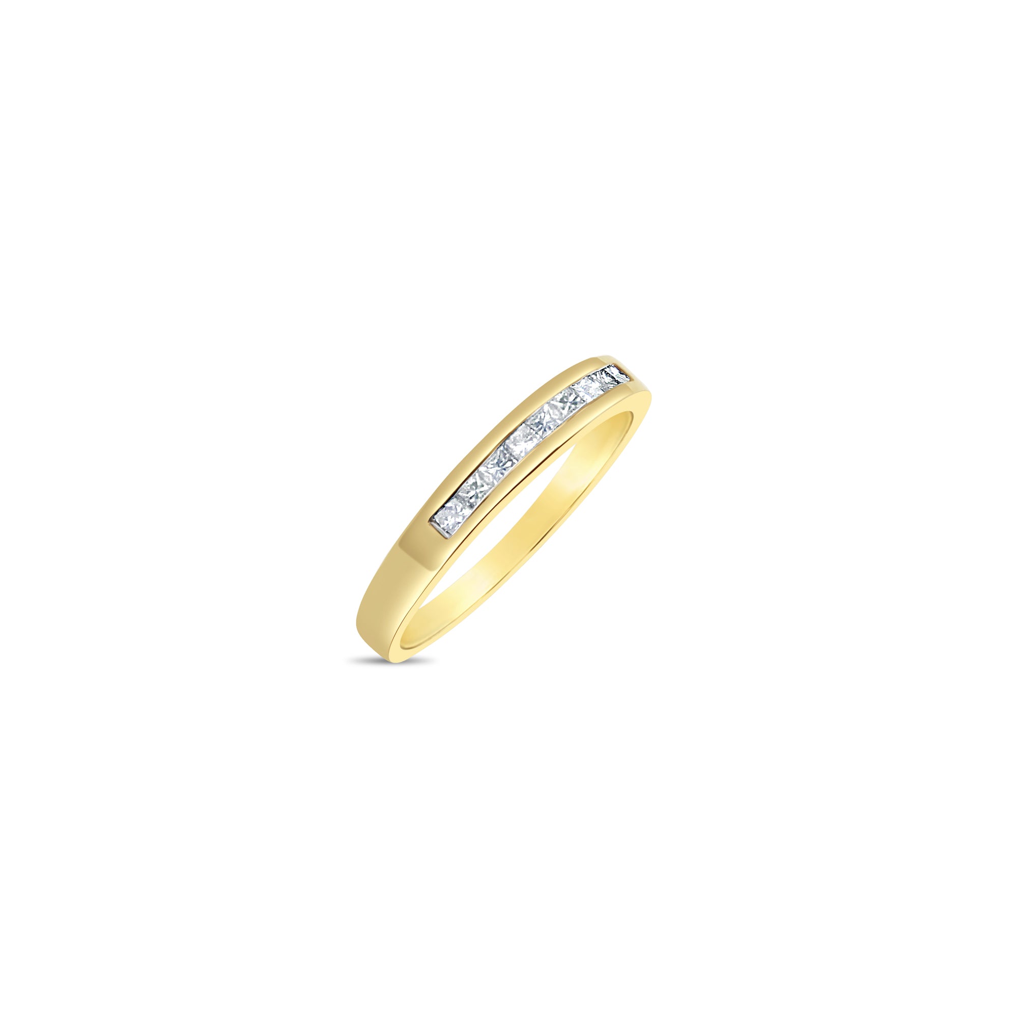 0.25 Carat Princess Cut Diamond Wedding Band for Women - Elegant Engagement & Anniversary Ring for Brides, Wives & Couples
