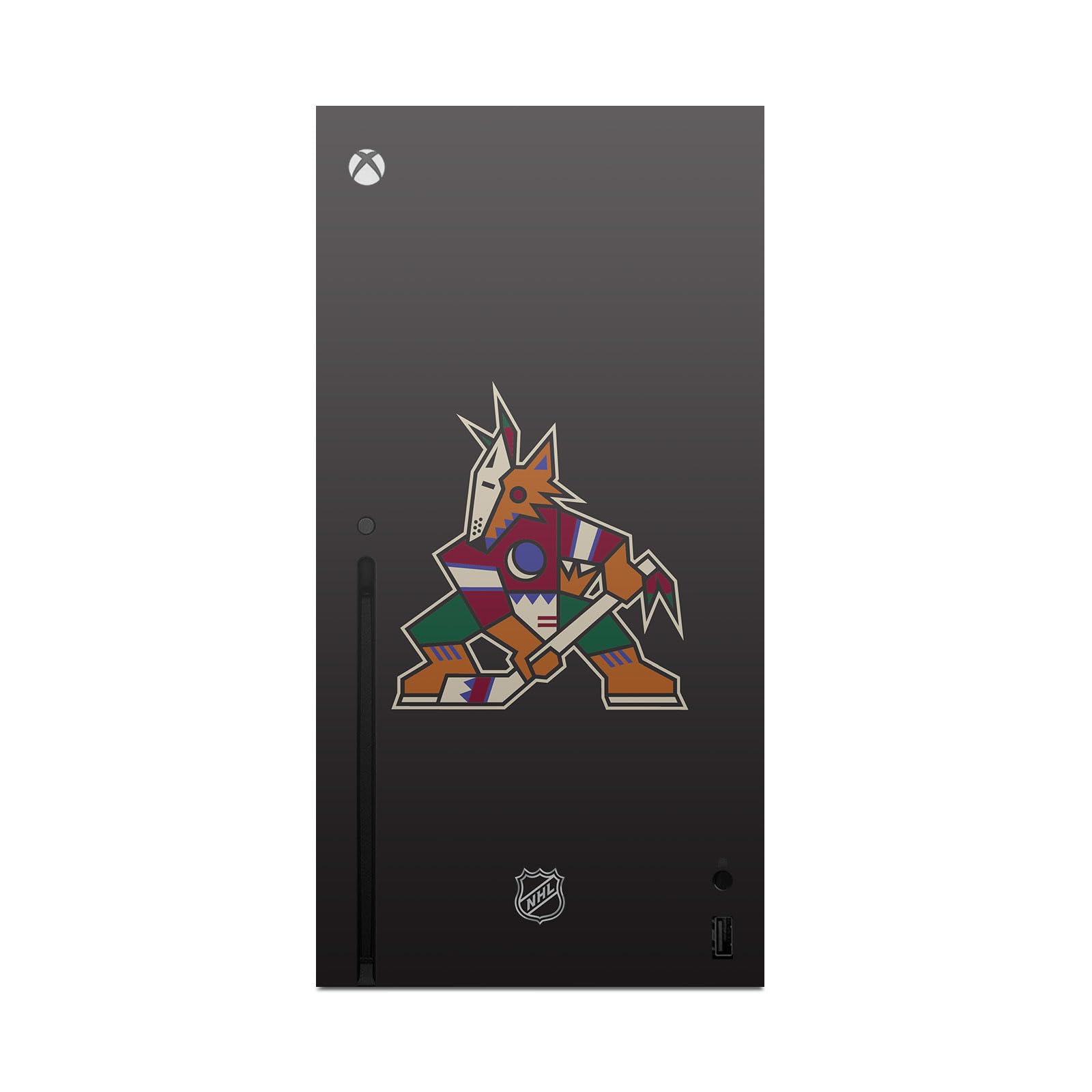 Official NHL Arizona Coyotes Vinyl Gaming Skin Sticker Decal Compatible with Xbox Series X Console & Controller Bundle - Customize Your Gaming Setup for Ultimate Team Spirit