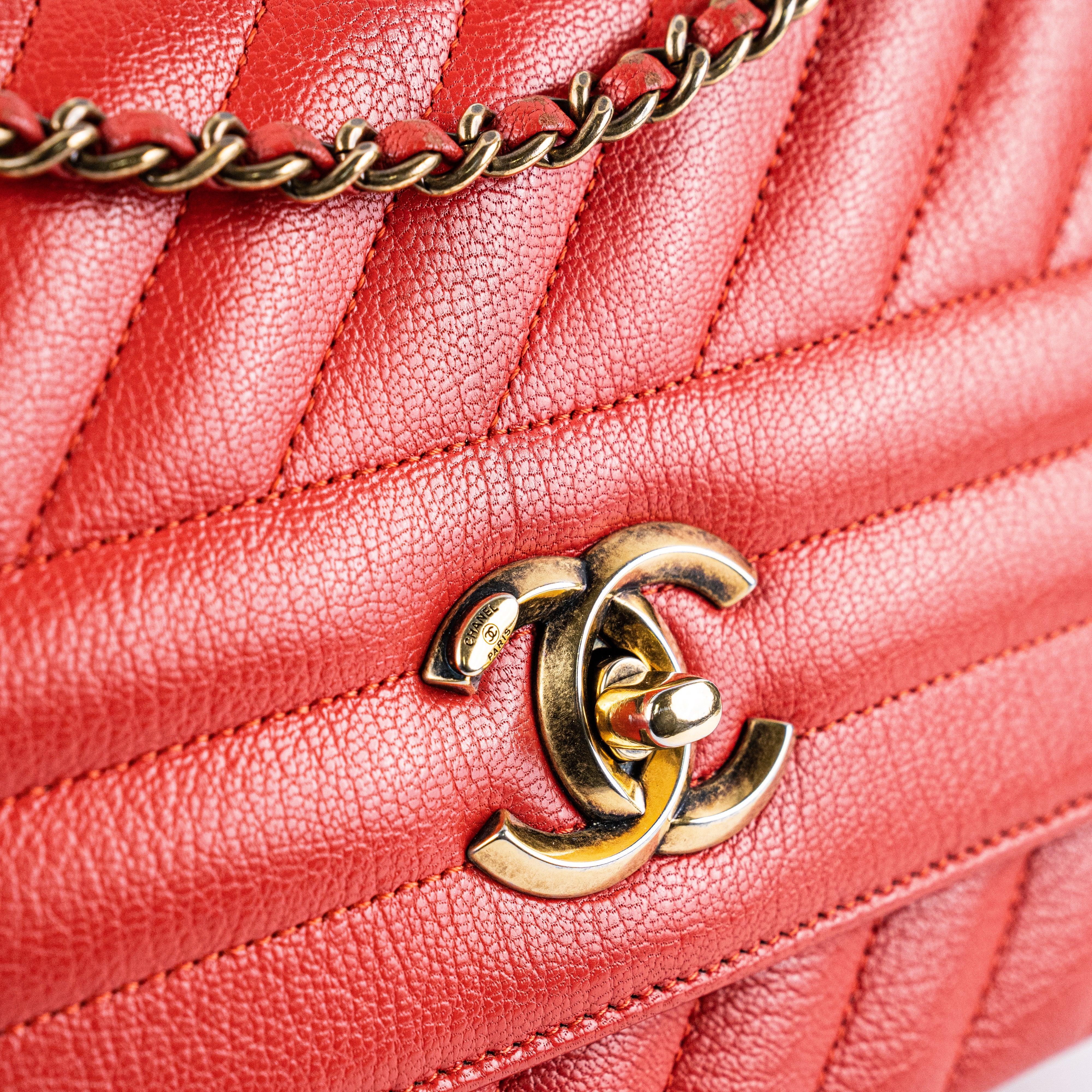 Chanel Seasonal Flap Red Crossbody Bag for Women - Luxury Designer Handbag for Evening Parties & Date Nights