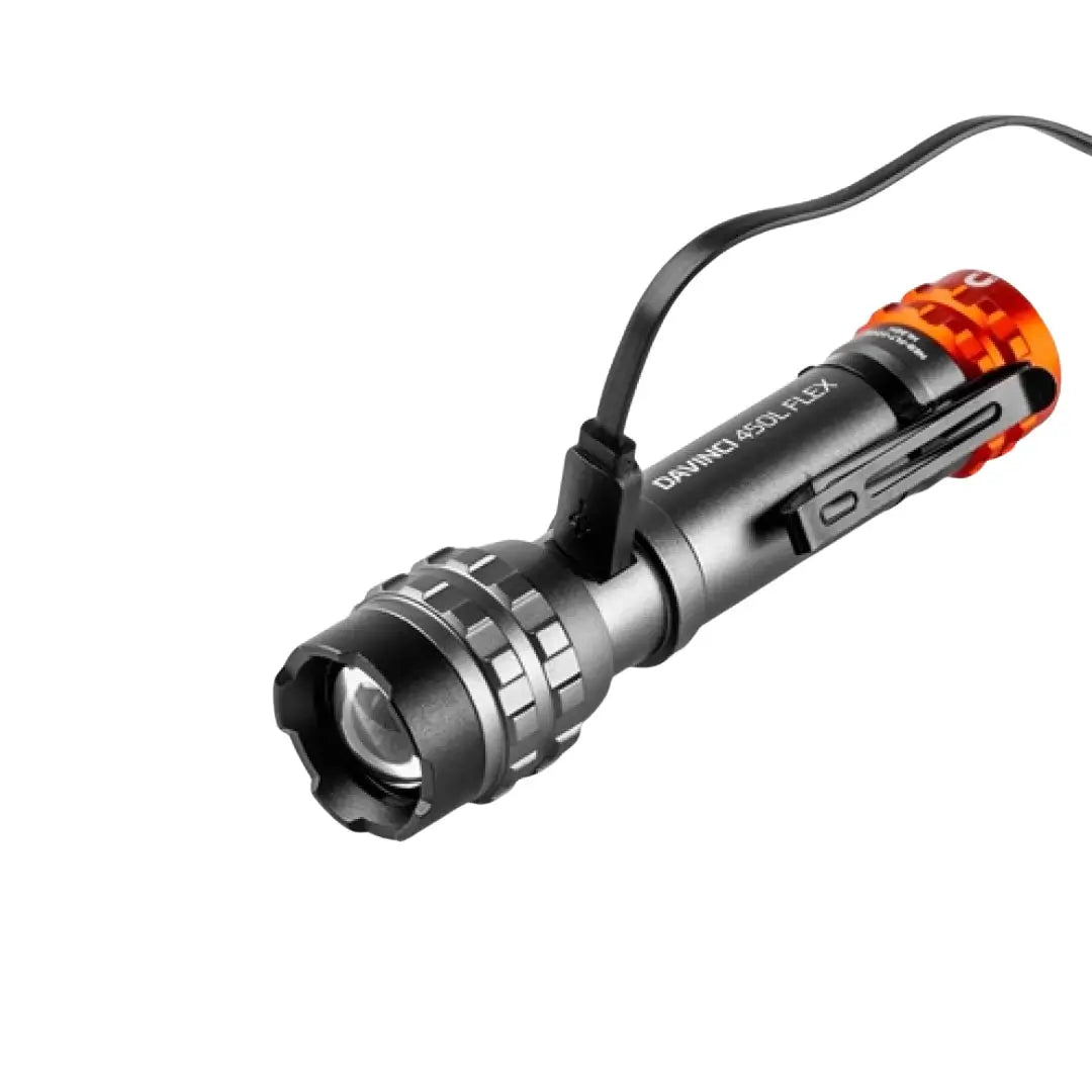 Nebo Davinci Flex 450 Lumen Rechargeable LED Flashlight - Bright Portable Light for Camping, Hiking, Emergency & Outdoor Adventures