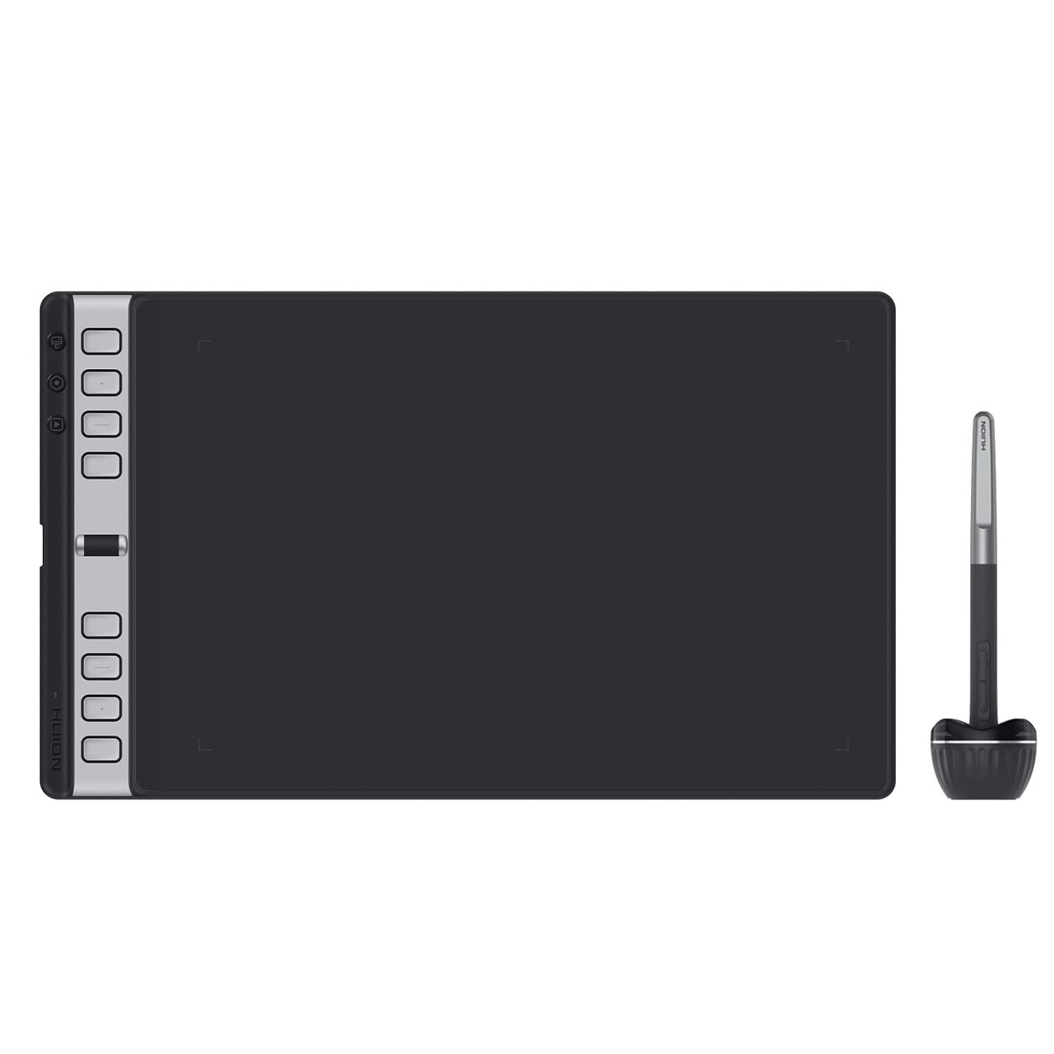 HUION Inspiroy 2 Large 10x6 Inch Drawing Tablet with Battery-Free Stylus, 8 Custom Keys & Scroll Wheel - Digital Art Graphics Tablet for Mac, PC, Mobile - Perfect for Artists, Designers & Online Teaching (Black, 2023 Model)