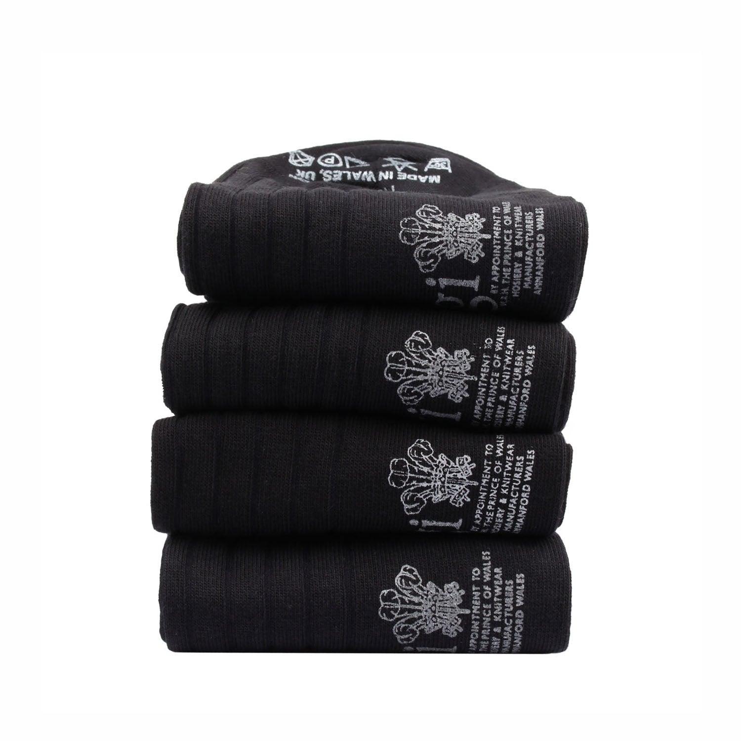 Men's 4-Pack Tenby Merino Wool Socks - Ultra Soft & Breathable for Hiking, Travel & Winter Warmth
