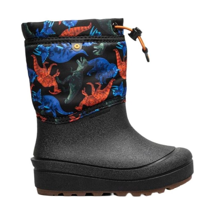 BOGS Kids' Snow Shell Boot - Waterproof Winter Boots for Boys & Girls - Dinosaur Design - Perfect for Snow Play, Hiking & Outdoor Adventures