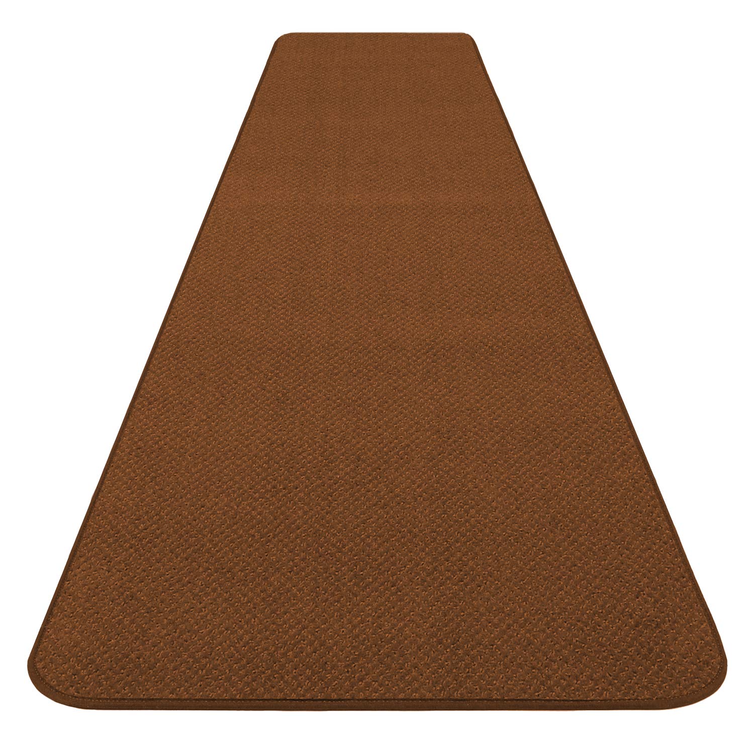 Non-Slip Carpet Runner - 12ft x 27in Toffee Brown - Skid-Resistant Hallway Rug for Stairs, Entryway & High Traffic Areas - Home Safety & Decor