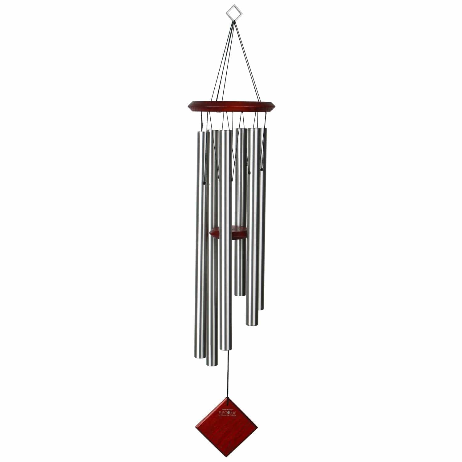 Chimes of Earth in Silver - Handcrafted Silver Wind Chimes for Outdoor & Garden Decor, Perfect for Patio, Balcony, and Meditation Spaces