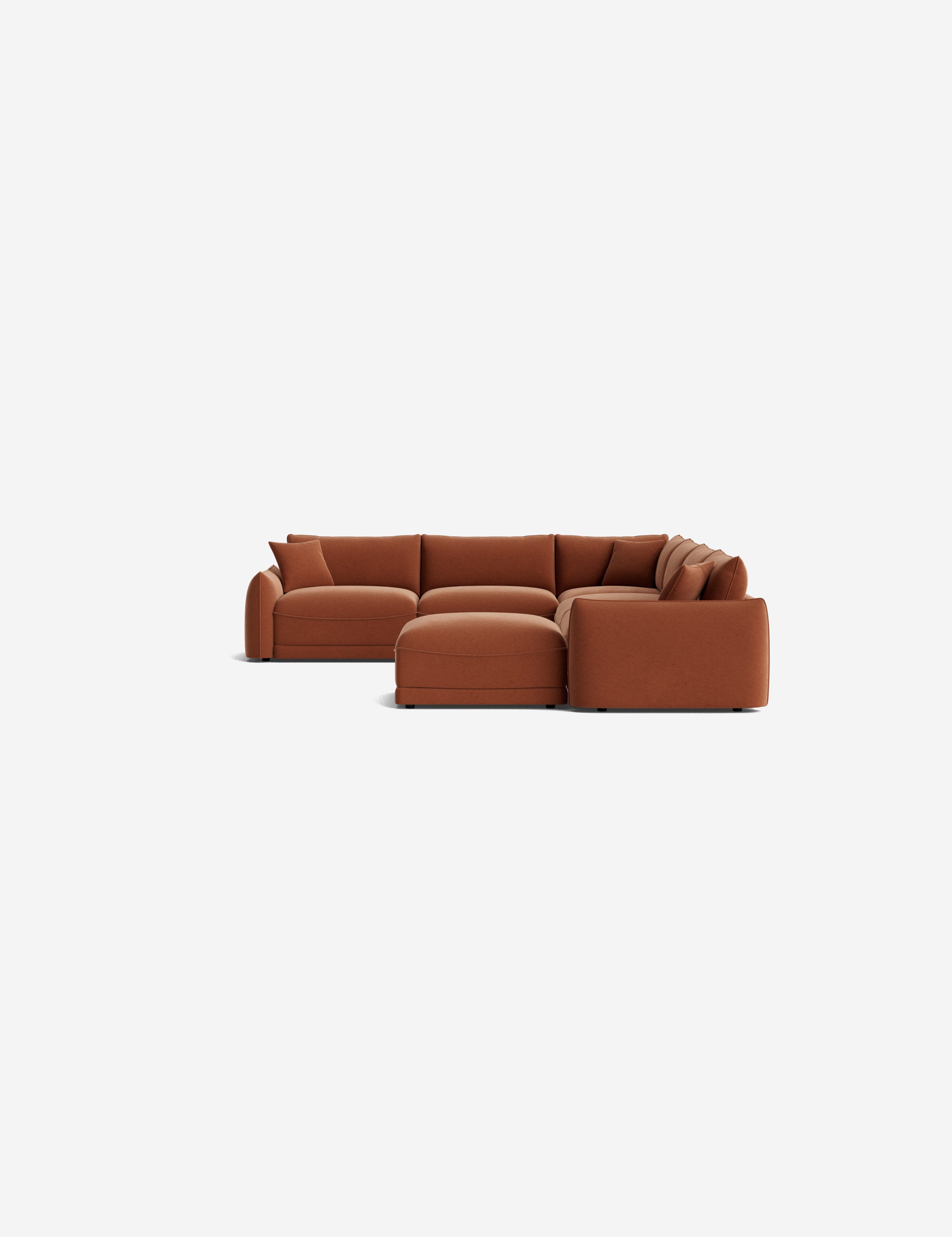 Balmer Modular Corner Sectional Sofa with Ottoman - Modern L-Shaped Couch for Living Room, Family Room & Home Theater - Comfortable & Stylish Furniture for Relaxing & Entertaining