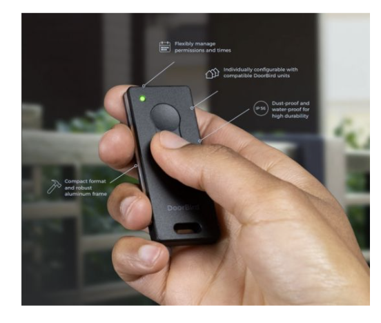 DoorBird A8007 Bluetooth Keyfob Remote - Smart Home Access Control for Doors & Gates | Wireless Key Fob for Secure Entry | Ideal for Apartments, Offices & Smart Homes