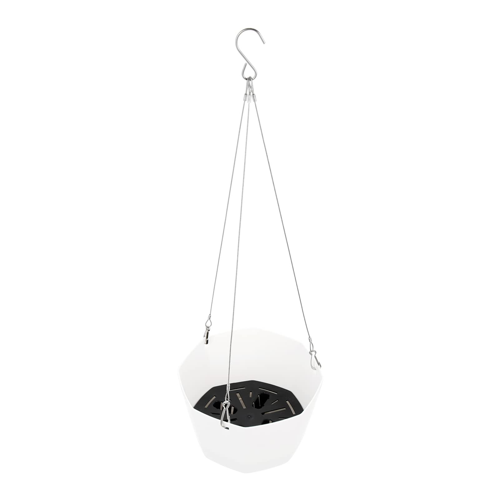 GANAZONO Self Watering Hanging Planters - 6 Inch Indoor Flower Pots with Drainage Holes, Modern Decorative Plant Containers for Home, Office, Balcony & Garden Decor