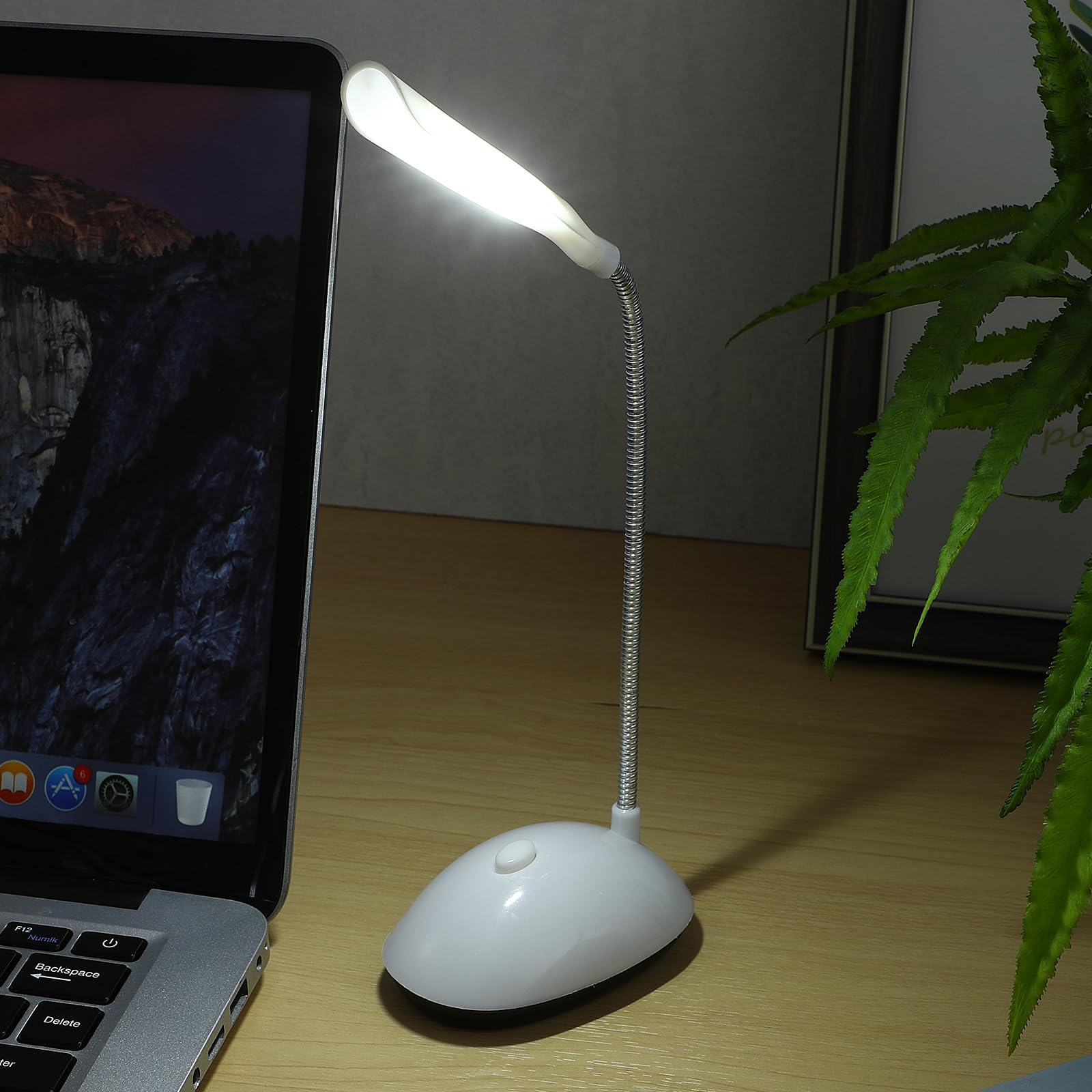 Uonlytech Portable LED Desk Lamp - Flexible Eye-Caring Table Lamp with Battery Operation for Dorm, Study, Office & Bedroom | Perfect for Reading, Night Use & Workspace Lighting