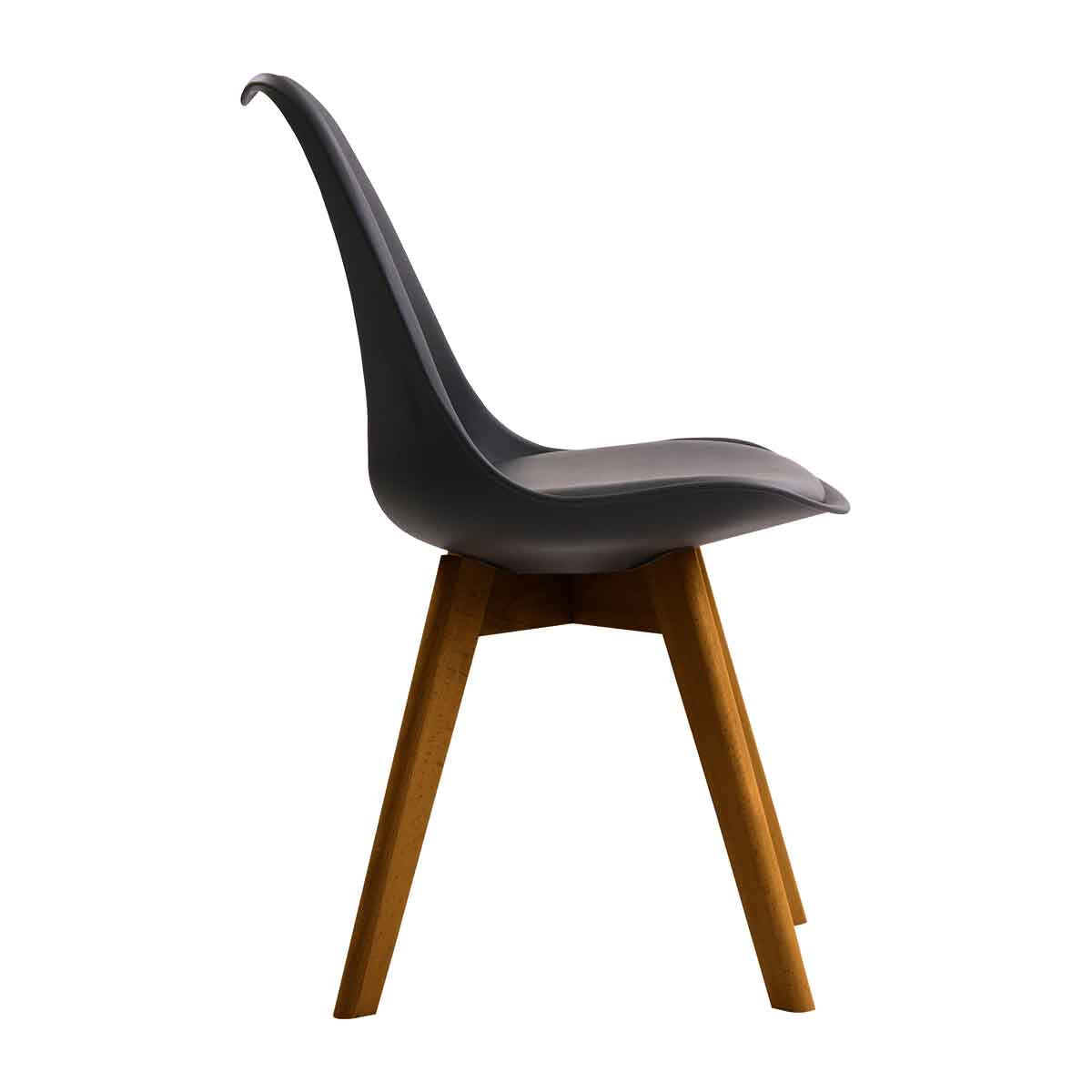 Modern Jaden Dining Chairs Set of 2 - Mid-Century Wooden Kitchen Chairs with Upholstered Seat - Perfect for Dining Room, Kitchen, Breakfast Nook & Small Spaces
