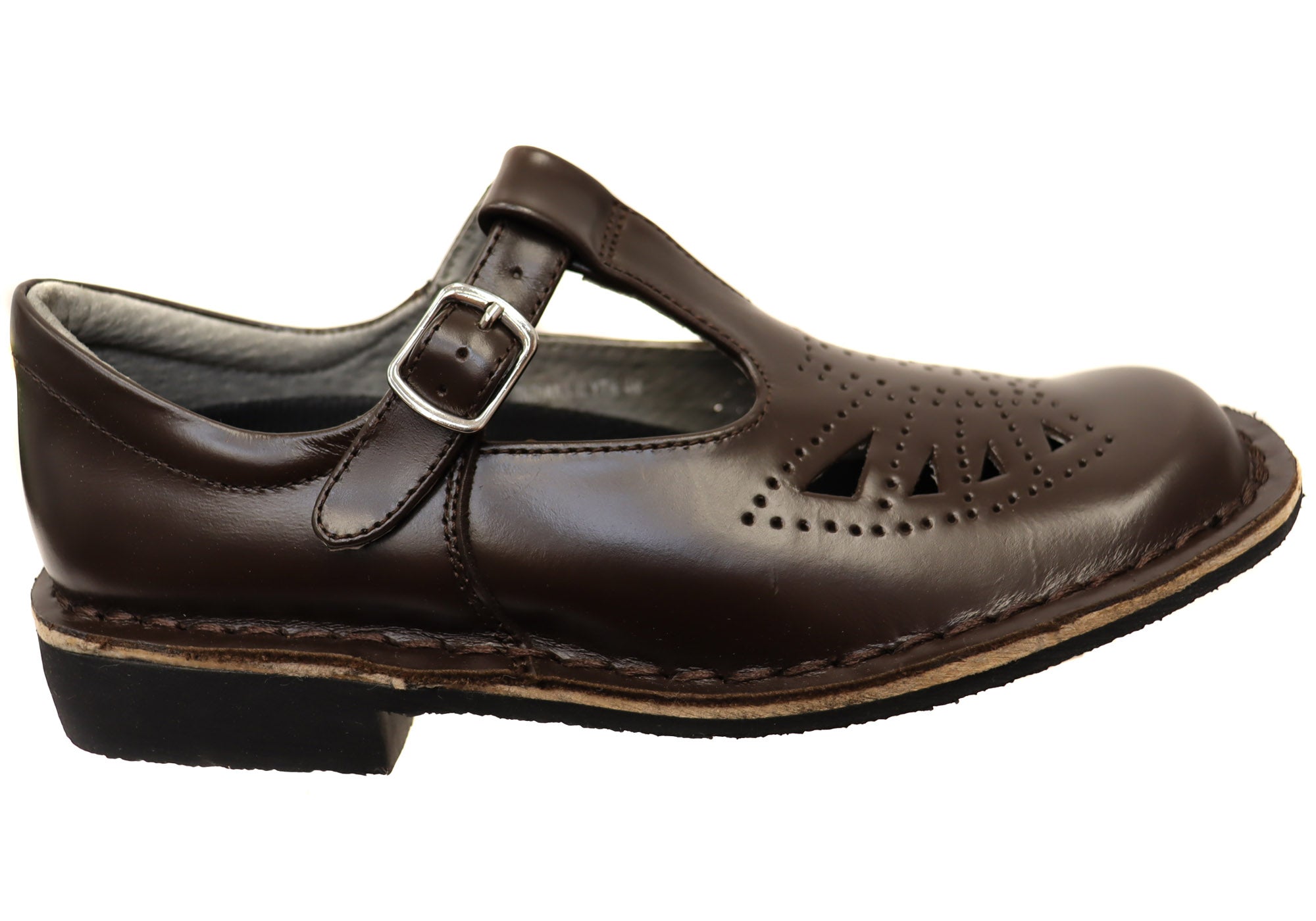 Harrison Indiana II T-Bar Leather School Shoes for Girls - Comfortable & Stylish for School, Play & Everyday Wear