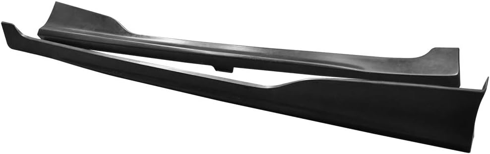 2012-2015 Honda Civic Coupe Side Skirt - HFP/HF Style Unpainted Black ABS Plastic Body Kit - Perfect for Car Enthusiasts & Street Racing Upgrades