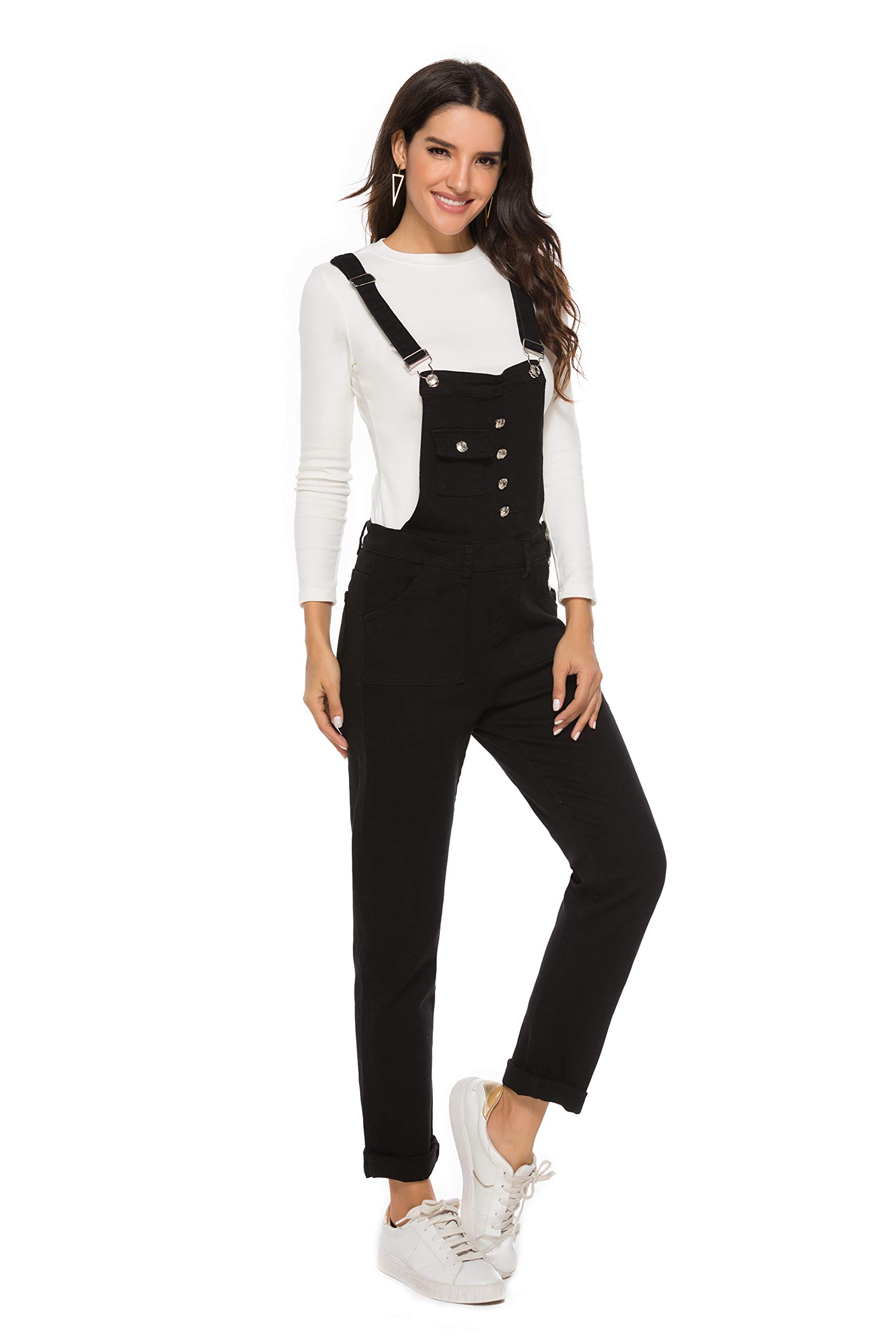 AvaCostume Women's Classic Adjustable Strap Denim Overalls - Casual & Comfortable Jumpsuit for Everyday Wear, Work, or Outdoor Activities