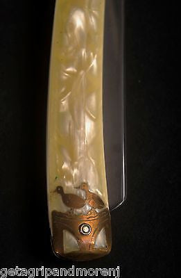 Vintage DUBL DUCK GOLDEDGE 5/8 Straight Razor - Excellent Condition for Professional Shaving & Barber Use - Perfect Gift for Wet Shaving Enthusiasts