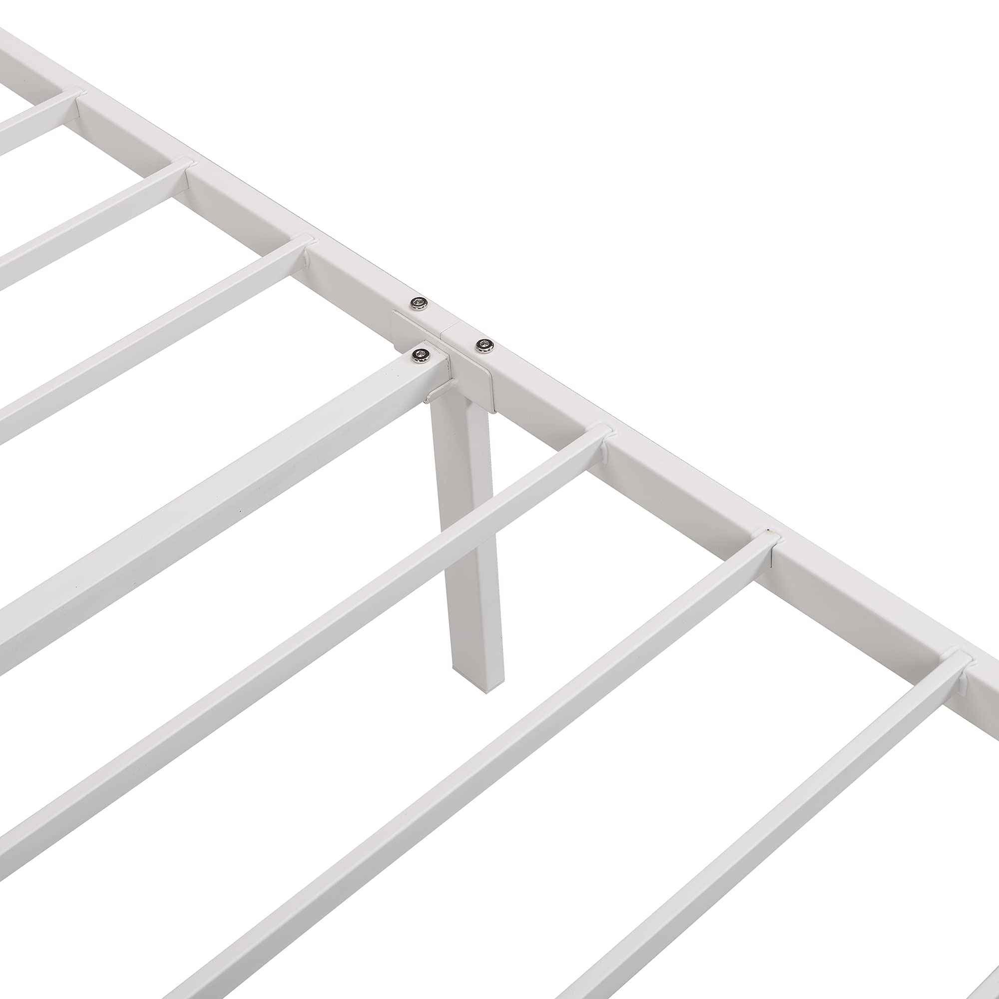 Kids Metal Storage Bed with Large Drawer - Full Size Platform Bed Frame No Box Spring Needed, Beige | Space-Saving Bedroom Solution for Children's Rooms & Small Spaces