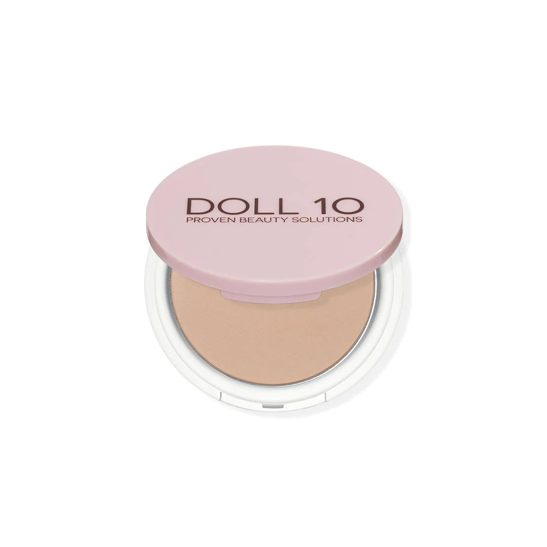 Doll 10 Skin™ Pressed Finishing Powder - Translucent Matte Setting Powder for Flawless Makeup | Perfect for Daily Use, Photo Shoots & Special Occasions
