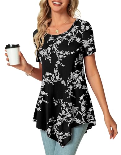 White Floral-black