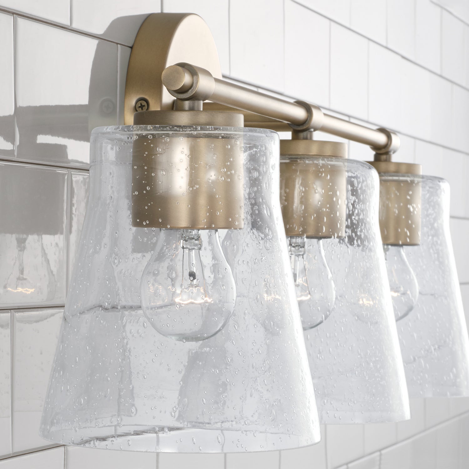 Capital Lighting Three Light Vanity - Modern Bathroom Light Fixture with Adjustable Arms, Brushed Nickel Finish - Perfect for Master Bath, Powder Room & Dressing Area