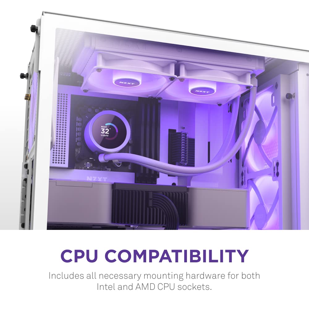 NZXT Kraken 240 RGB AIO Liquid CPU Cooler - 240mm Radiator with 1.54