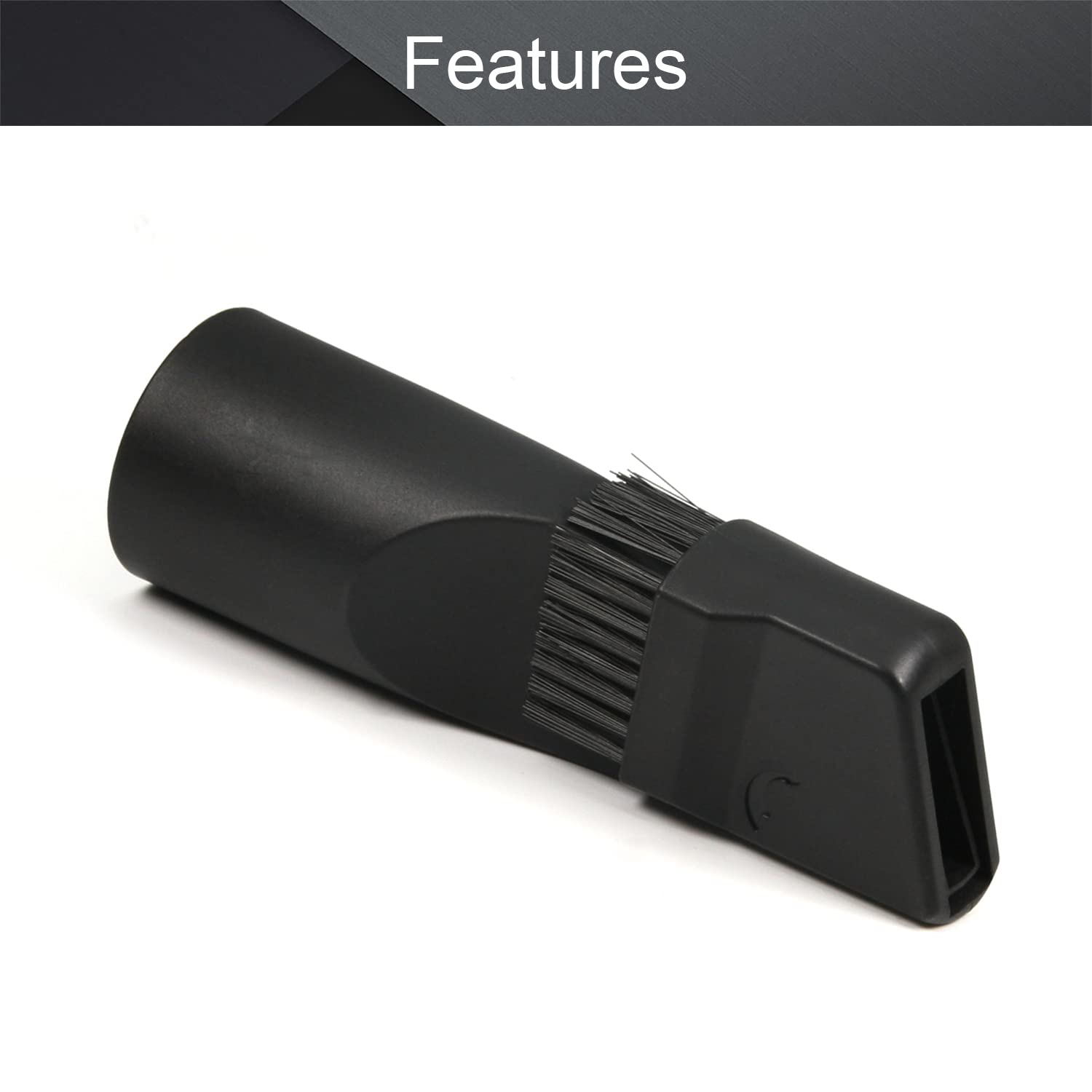 Othmro 1Pcs Flat Brush Crevice Tool - 110mm Length PP Plastic Vacuum Cleaner Accessory - Quick Release Nozzle Head (32mm) for Home Cleaning - Compatible with Most Vacuum Cleaners - Perfect for Tight Spaces, Corners & Car Detailing