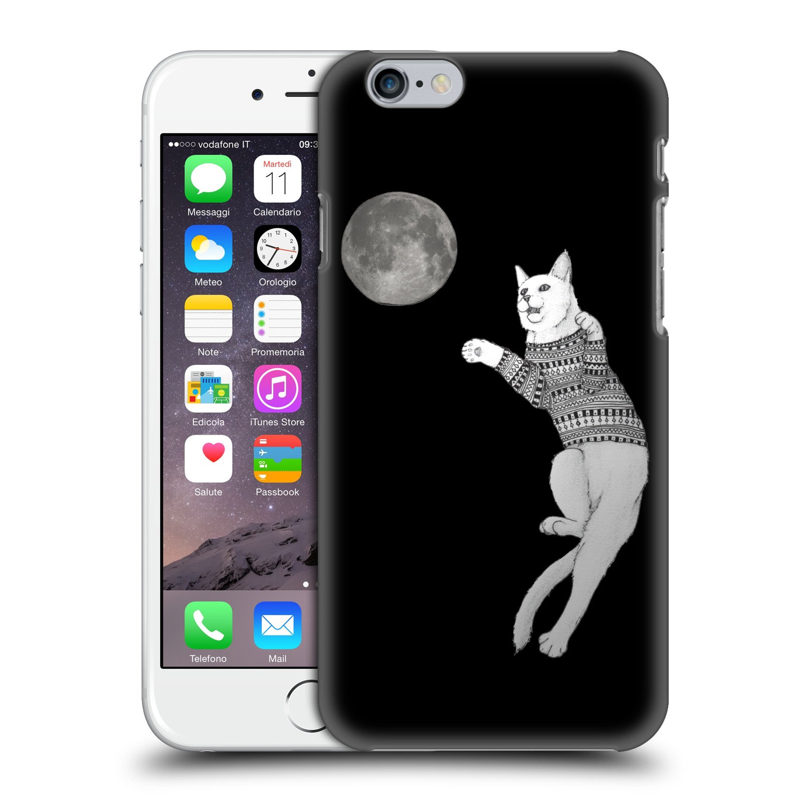 Officially Licensed Barruf Cat-ch The Moon Animals Hard Back Case for Apple iPhone 6/6s - Cute Protective Phone Cover for Cat Lovers | Perfect Gift for Pet Owners & Moon Theme Enthusiasts