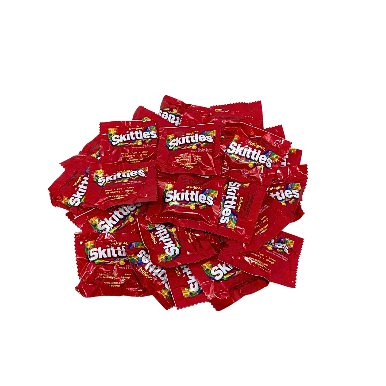 Skittles Original Fruit Candy - 1 Lbs Bulk Pack (16 Oz) | 25+ Individually Wrapped Fun Size Mini Bags | Resealable for Freshness | Perfect for Halloween, Party Favors, Office Snacks & Road Trips