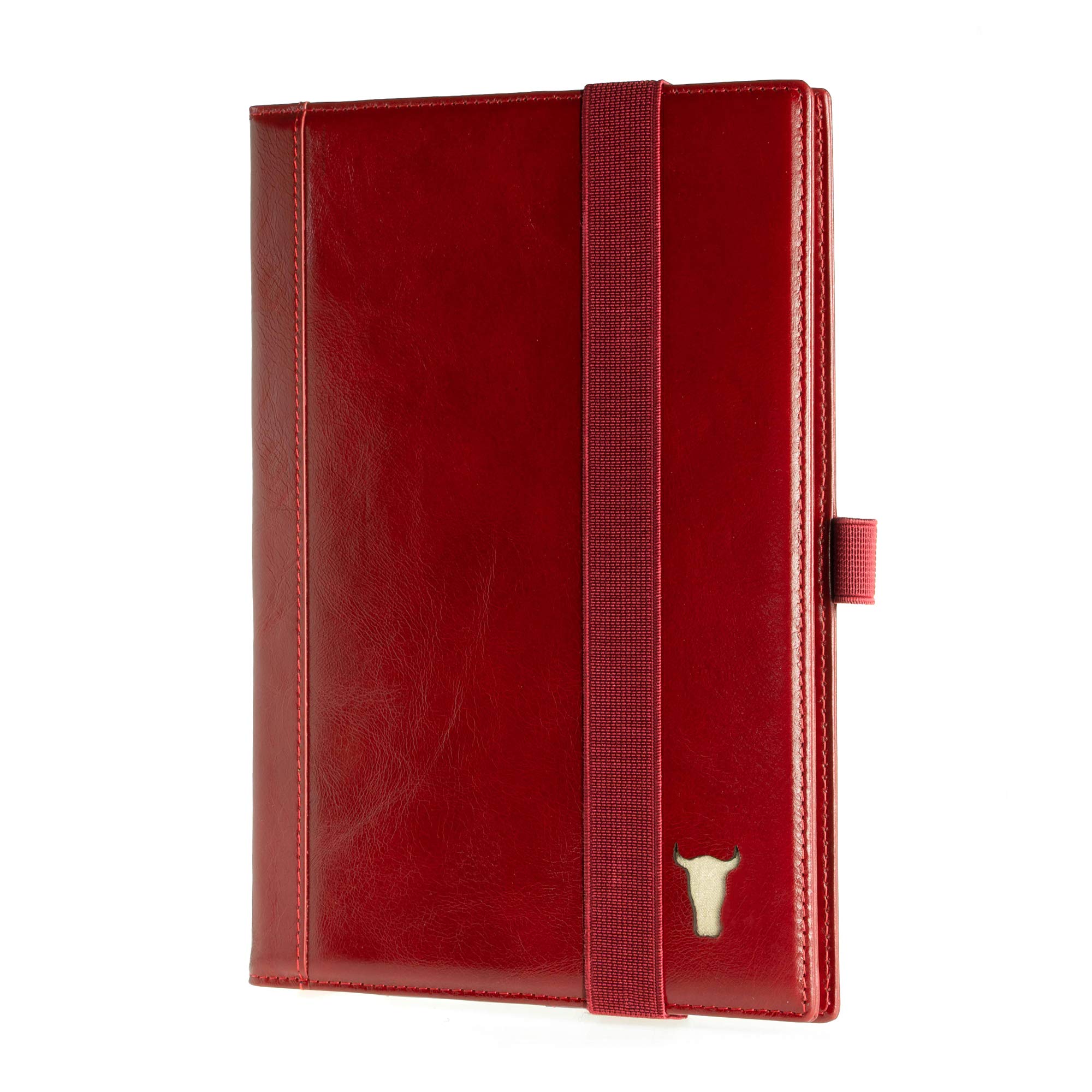 TORRO Genuine Leather A4 Notebook Cover with Refillable Lined Paper - 11.7