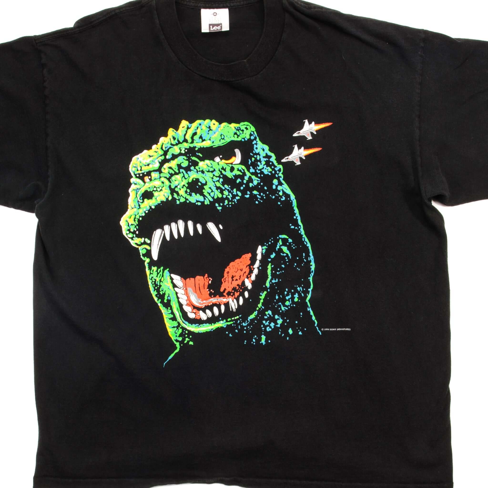Vintage Godzilla Graphic T-Shirt 1994 Retro Monster Movie Tee Size XL - Made in USA - Perfect for Cosplay, Halloween & Anime Fans