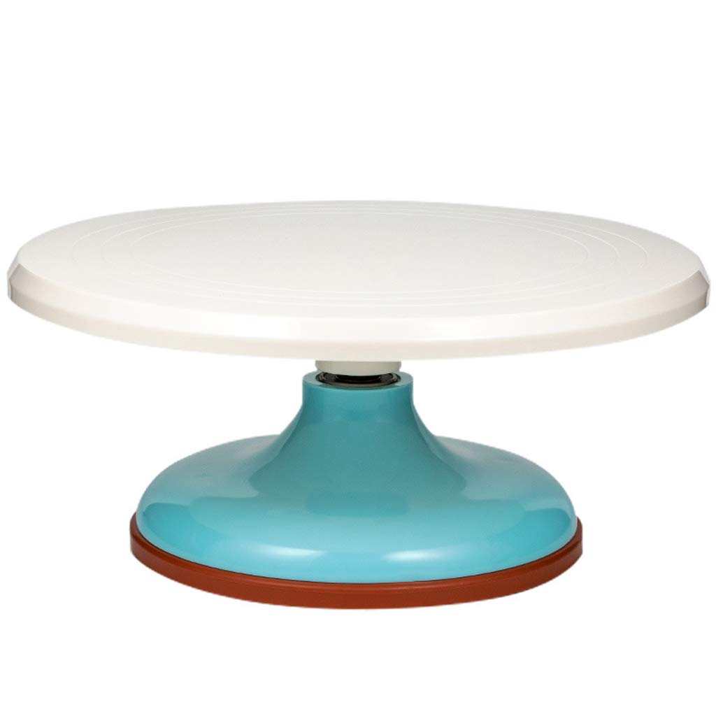 ABS Plastic Cake Turntable - Smooth Rotating Cake Decorating Stand for Baking, Icing & Dessert Display (White) - Perfect for Home Bakers, Wedding Cakes & Professional Pastry Chefs