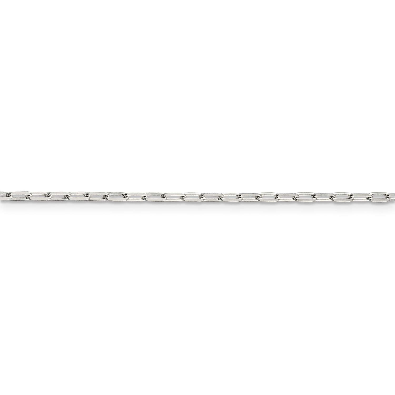 .925 Sterling Silver Rectangular Link Cable Chain Necklace or Bracelet for Women - Durable Fashion Jewelry for Daily Wear, Gift Giving & Special Occasions